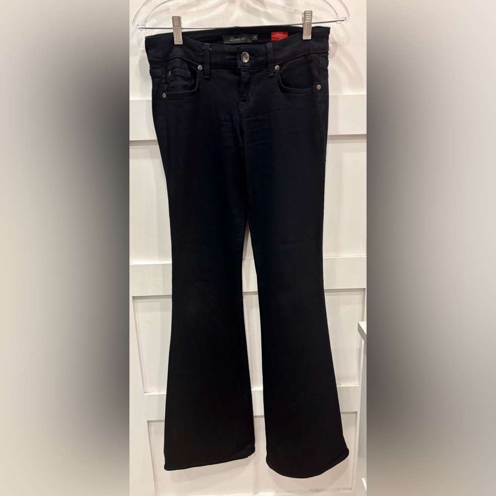 Level 99 Black Dalia Flare Jeans Low Rise